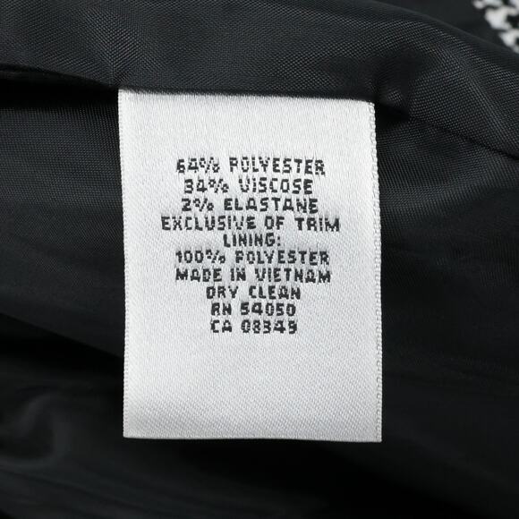 Kasper Jacket Plus Size 24W White Black Houndstooth Lined Blazer Pockets Career - Picture 8 of 15